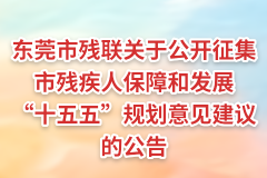 东莞市残联关于公开征集市残疾人保障何发展